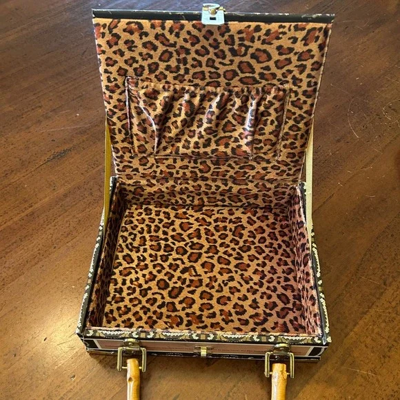 Cigar Box Purse Romeo Roma Clinique Cheron Art Nouveau Beaded Bamboo Handle Bag - Picture 7 of 16